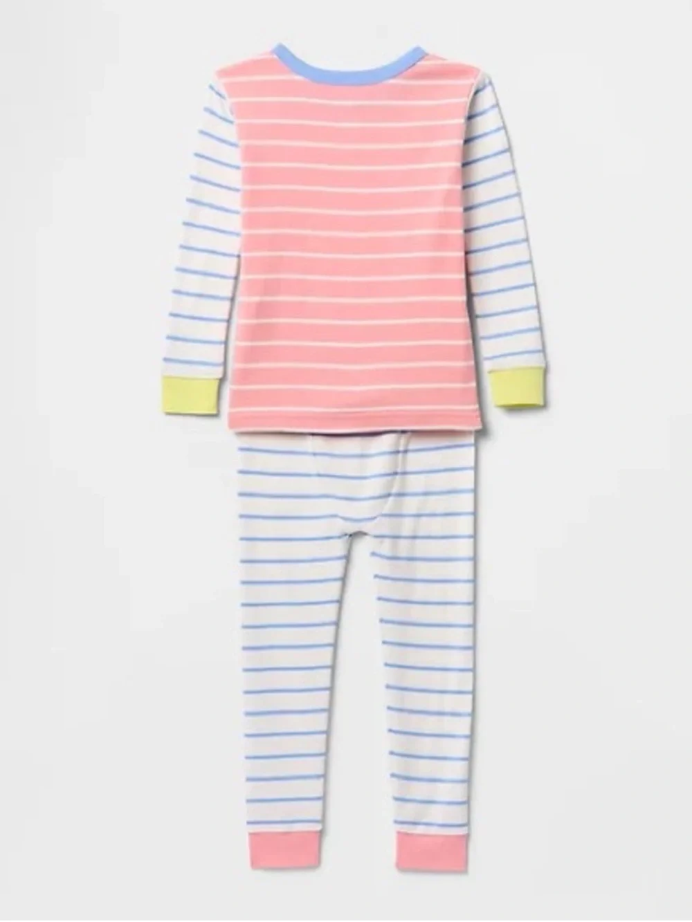 NEW GAP brushed cotton pajama set stripe color block